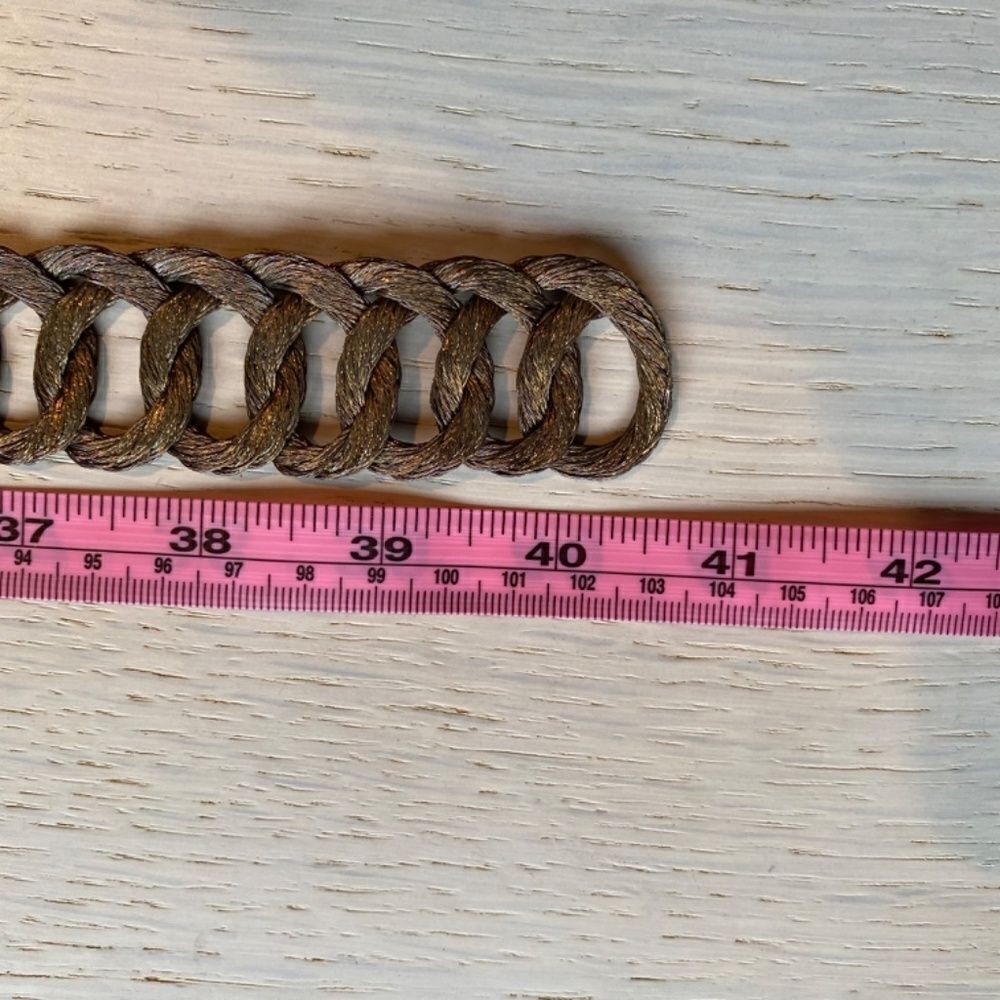 Vintage Bronze Link Belt with Big Buckle - Picture 6 of 8